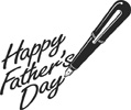 happy father's day with ink pen